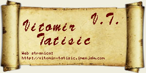 Vitomir Tatišić vizit kartica
